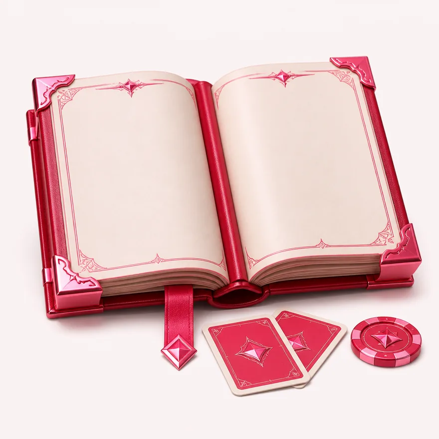 Open rulebook with cards — Lizaro