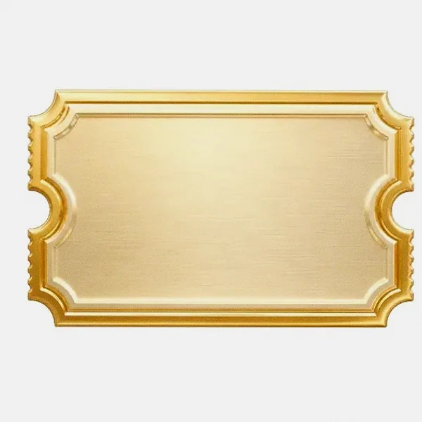 Blank ticket plaque — Lizaro