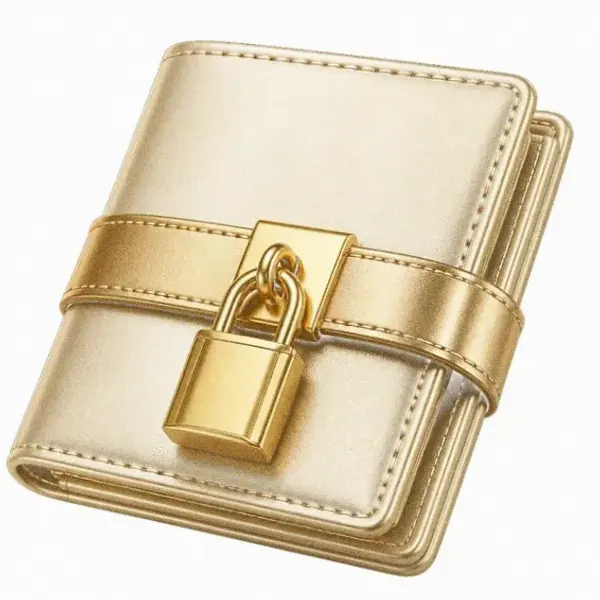 Locked leather wallet — Lizaro
